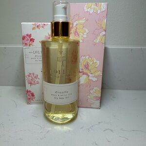 Lolli Breathe Peony & White Lily Body Oil - Gold